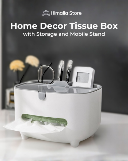 Multi-Compartment Tissue Box Organizer